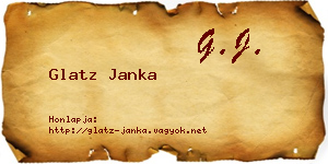 Glatz Janka névjegykártya